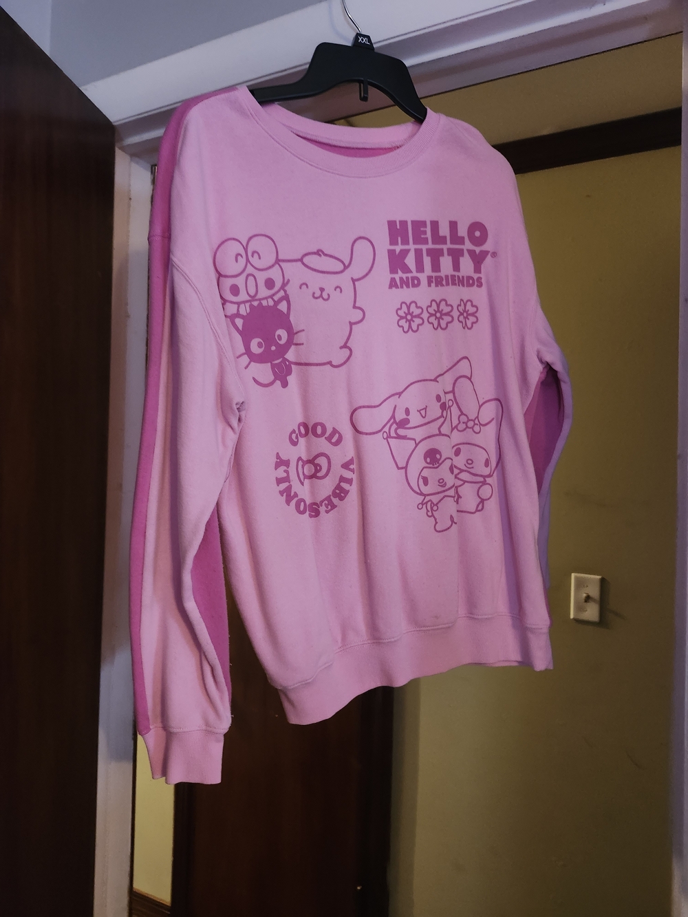 Hello Kitty Pink Kids Pullover Sweatshirt